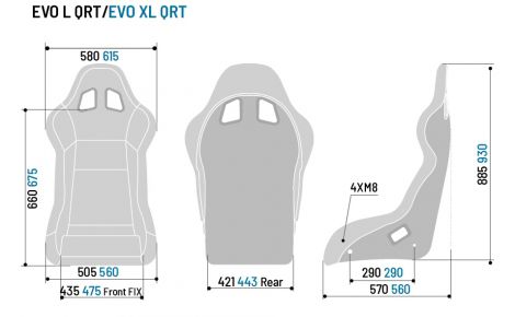 Sparco EVO L QRT Racing Bucket Seat 7,7 kg (incl FIA)