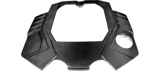 Audi C8 RS6 RS7 Black Carbon Engine Cover Matte